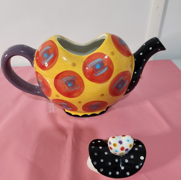 Alexis Ink C Iolorful Polka Dot Teapot - Picture 4 of 10